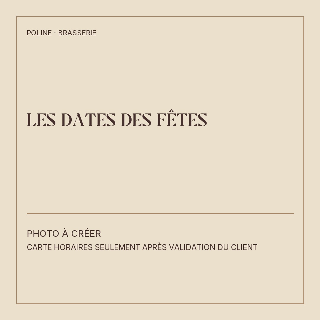 Les dates des fêtes