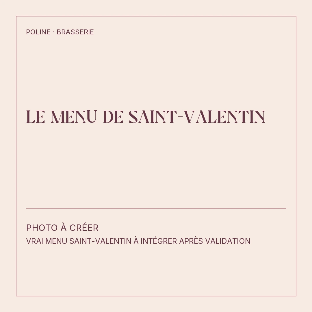 Le menu de Saint-Valentin