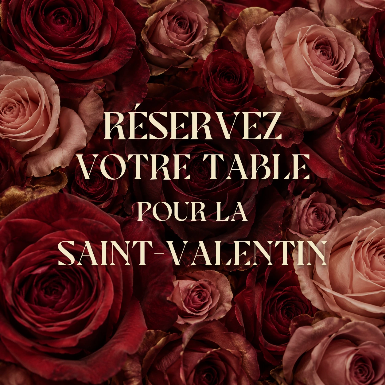 Réservez votre table pour la Saint-Valentin